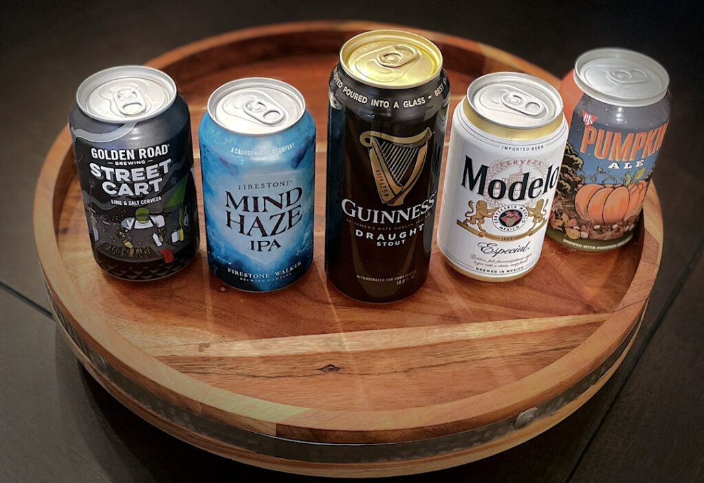 Variety of beers for pizza crust