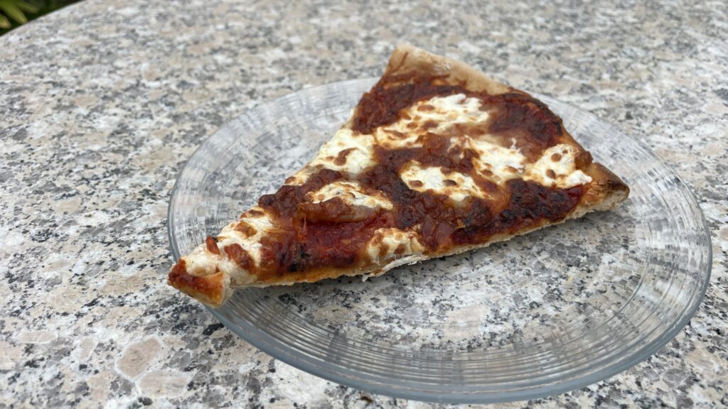 Pizza made with Guinness beer