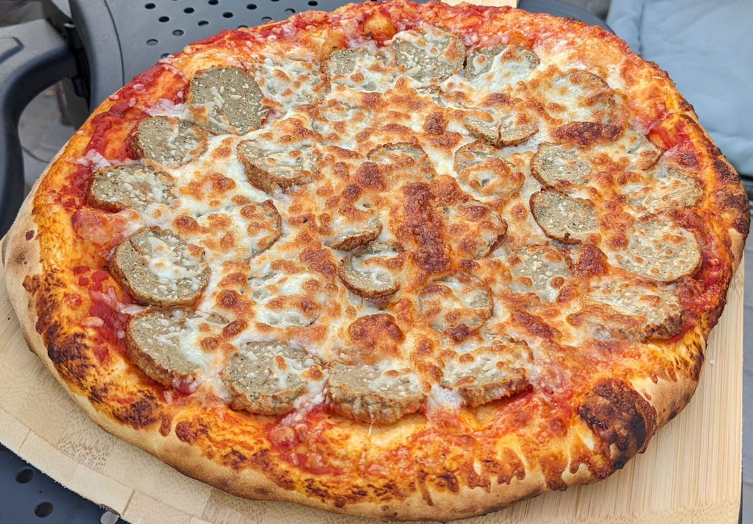 Chicken Meatball Pizza Satisfying Slice