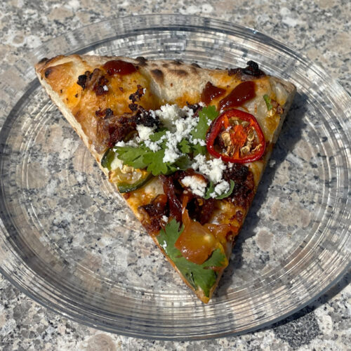 Pizza con chorizo