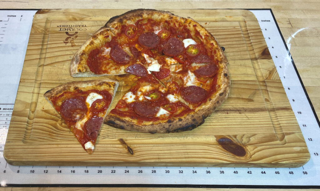 The final pizza is ready to eat!